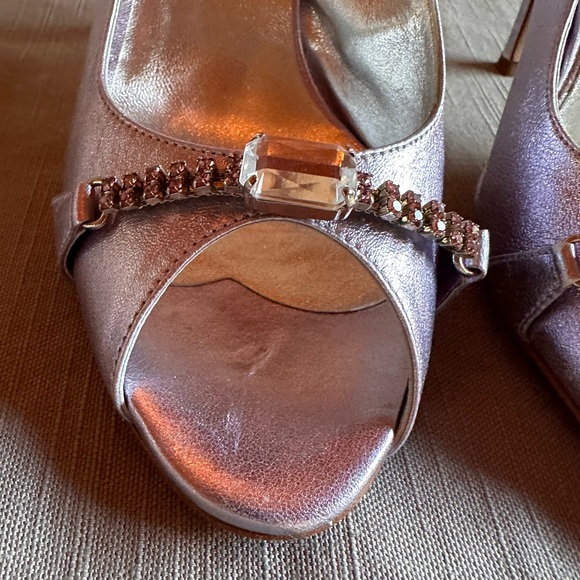 D&G - Dolce and Gabbana Metallic Violet Heels - Picture 9 of 12